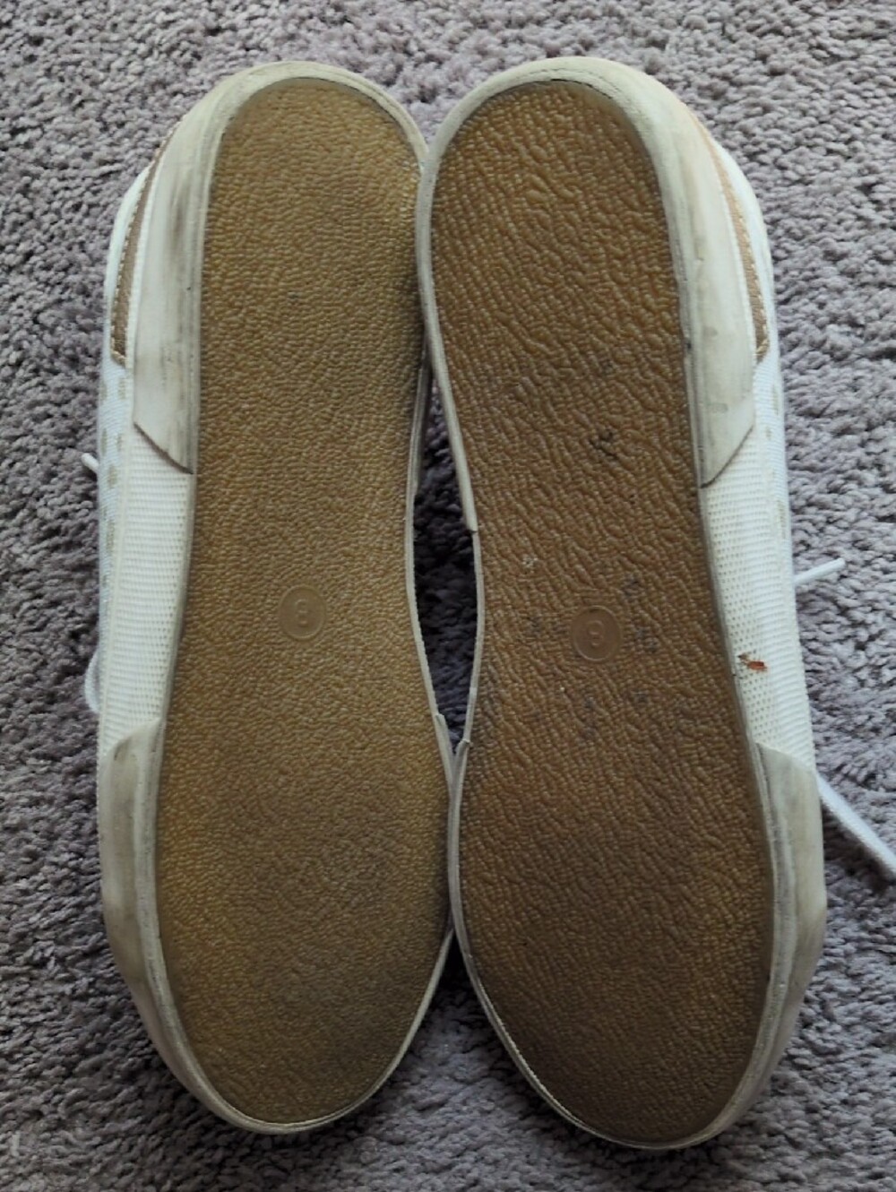 Target White Sneakers with Gold Speckle Detail - Picture 6 of 6